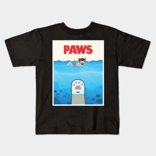 PAWS -JAWS Poster Parody Kids T-Shirt